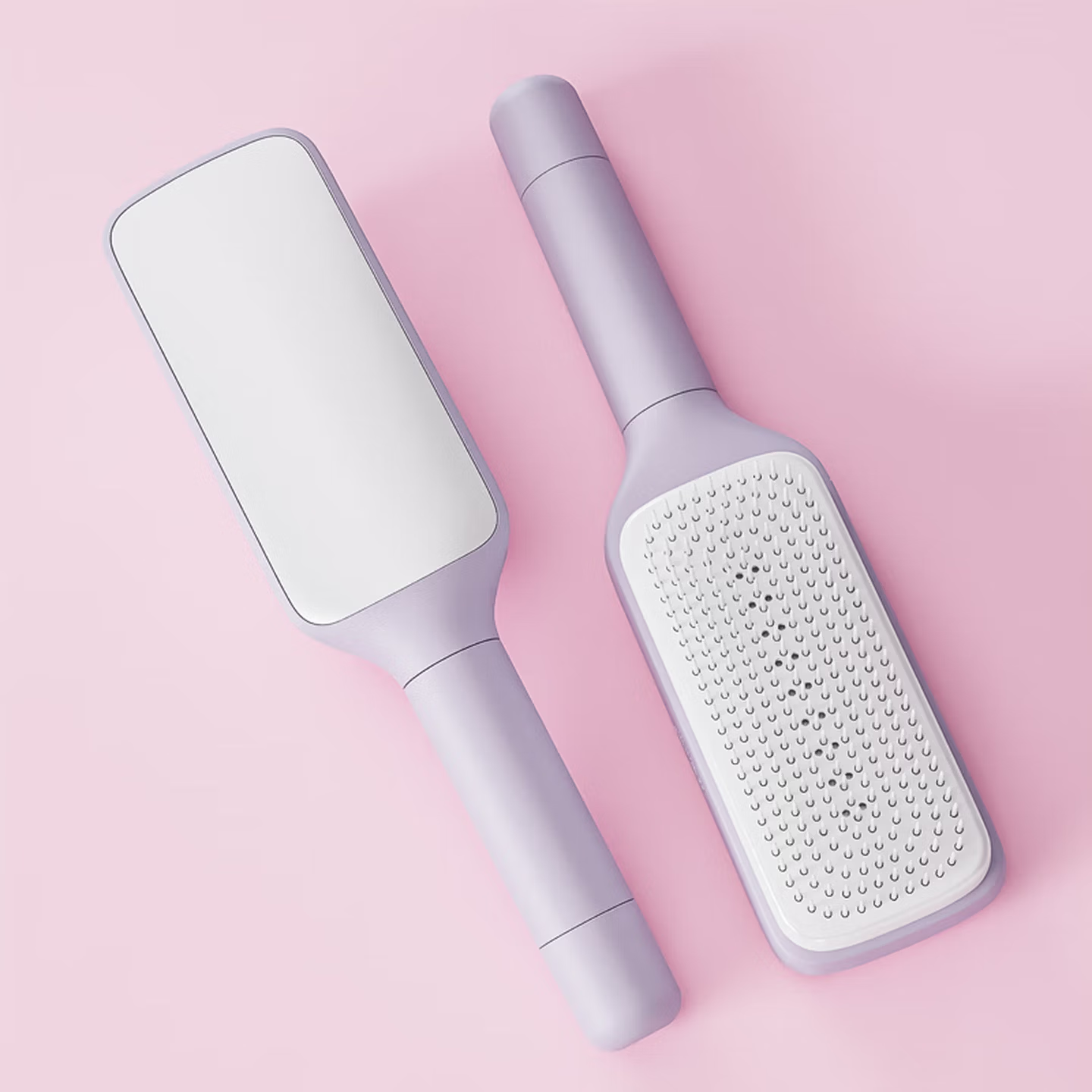 Retractable Air Cushion Hair Brush with One-Click Self-Cleaning