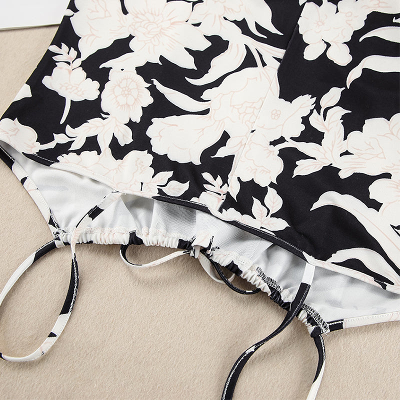 Printed Breathable Knit Sleeve Robe Set