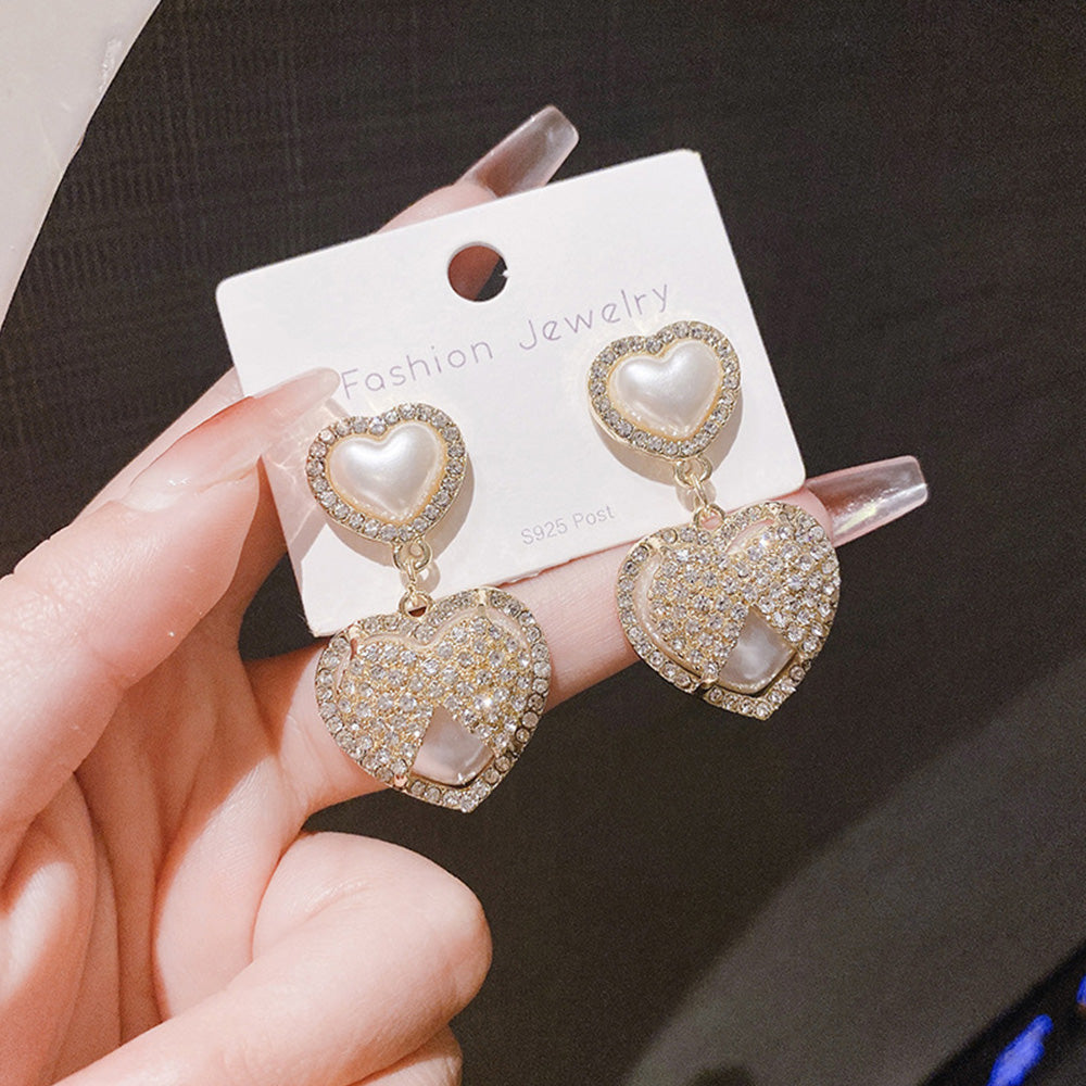 Vintage Heart Drop Earrings