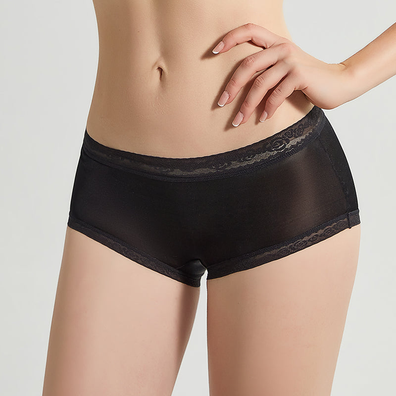 Mulberry Silk Mid-Rise Hip-Hugging Briefs