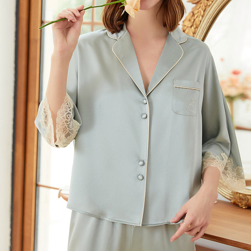 Batwing Sleeve Heavyweight Pajama Set