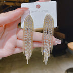 Sparkling Simulated Diamond Long Earrings for Women