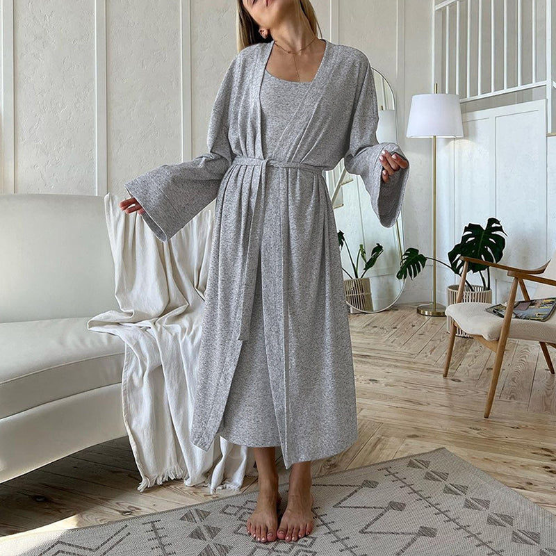 Fashion Loose Cardigan Suspender Robes