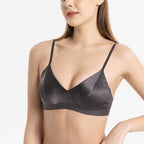 Women's Wire-Free Triangle Cup Satin Bra