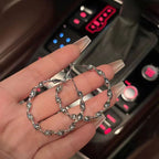 Gold and Silver Twist Hoop Earrings