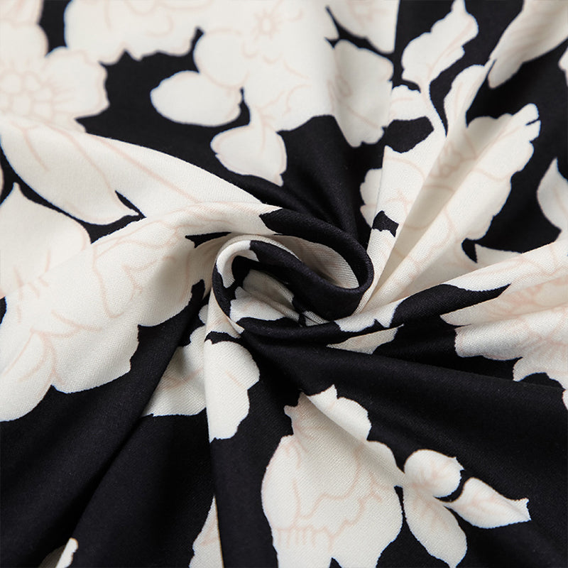 Printed Breathable Knit Sleeve Robe Set