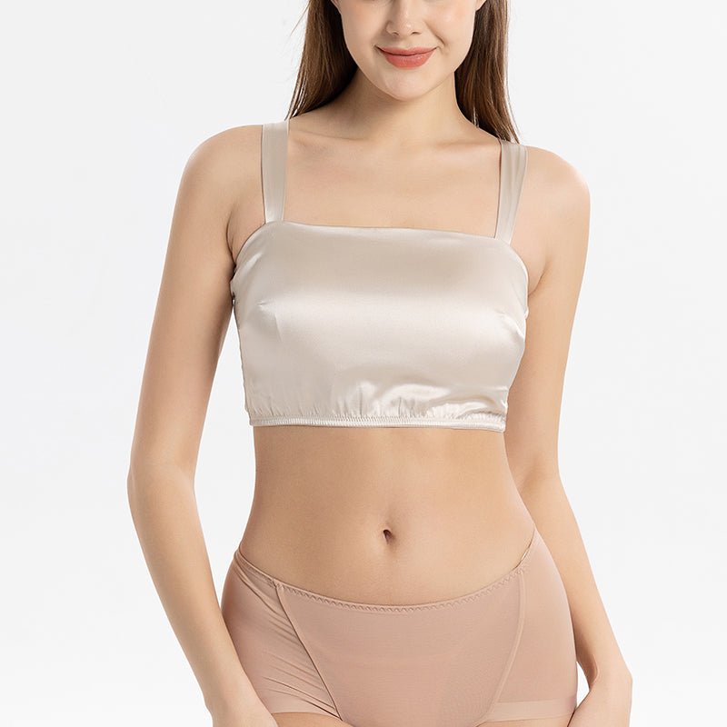 Silk Latex Pad Tube Top Seamless Underwear