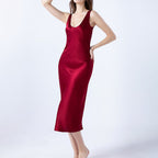 100% Mulberry Silk U Neck Long Nightdress
