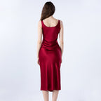 100% Mulberry Silk U Neck Long Nightdress