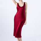 100% Mulberry Silk U Neck Long Nightdress