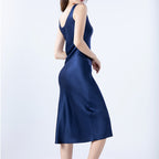 100% Mulberry Silk U Neck Long Nightdress